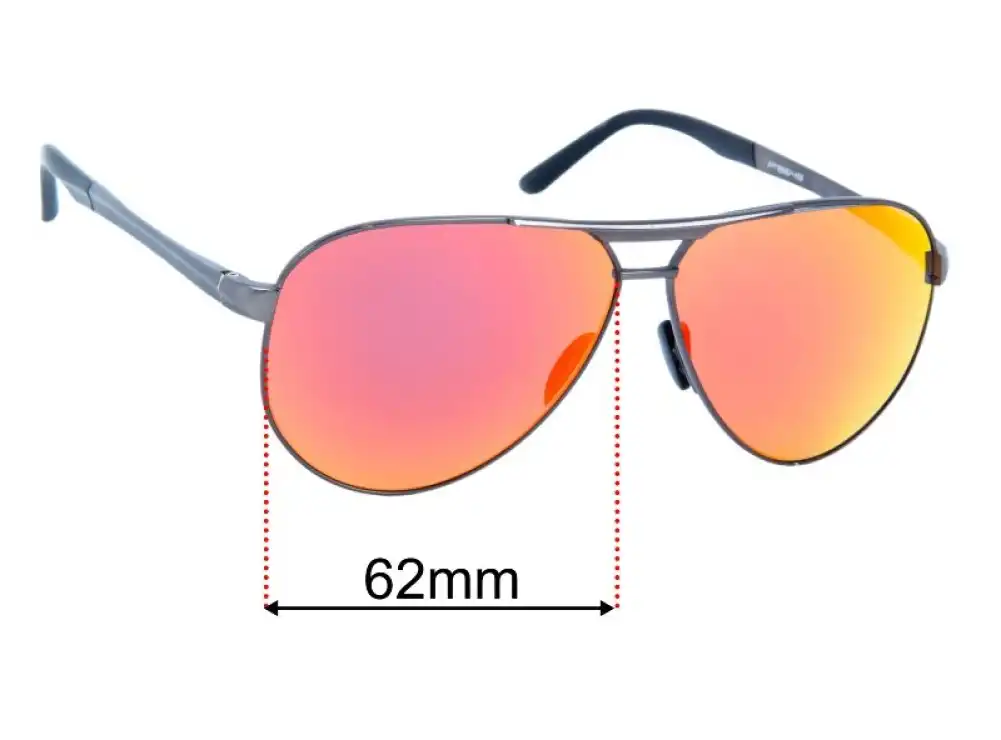 Sunglass Fix Replacement Lenses for Porsche P 8649 - 62mm Wide Sunglass Fix Replacement Lenses for Porsche P 8649 - 62mm Wide
