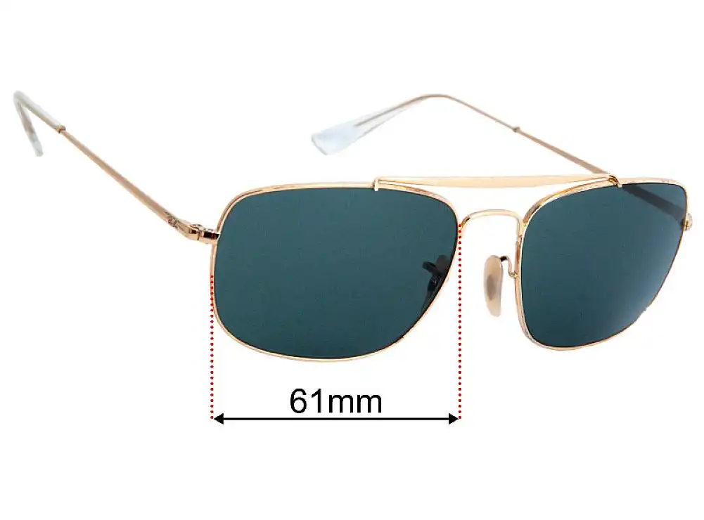 Sunglass Fix Replacement Lenses for Ray-Ban RB3560 The Colonel - 61mm Wide Sunglass Fix Replacement Lenses for Ray-Ban RB3560 The Colonel - 61mm Wide