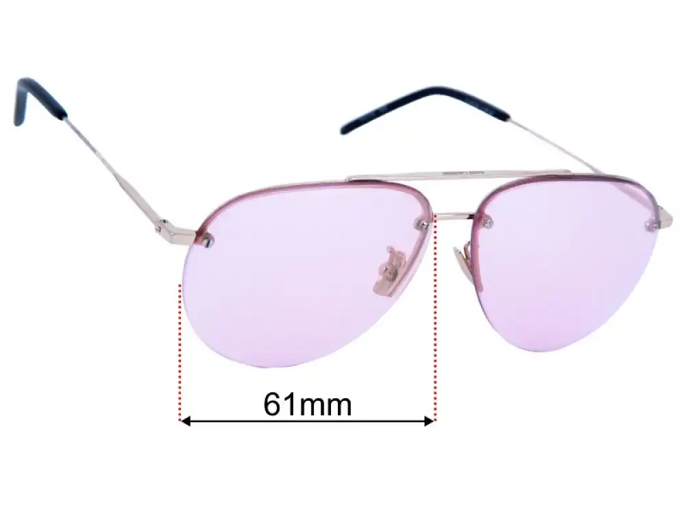 Sunglass Fix Replacement Lenses for Saint Laurent Classic 11/FM - 61mm Wide Sunglass Fix Replacement Lenses for Saint Laurent Classic 11/FM - 61mm Wide