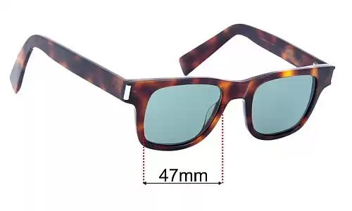 Sunglass Fix Replacement Lenses for Saint Laurent SL 564 - 47mm Wide Saint Laurent SL 564 Replacement Lenses 47mm wide