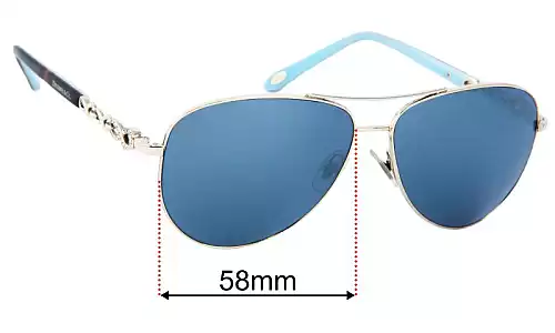 Sunglass Fix Replacement Lenses for Tiffany & Co TF 3049-B - 58mm Wide Tiffany & Co TF 3049-B Replacement Lenses 58mm wide