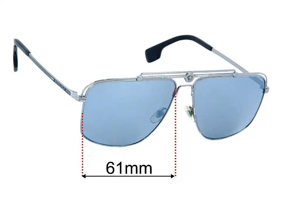 Sunglass Fix Replacement Lenses for Versace VE2242 - 61mm Wide Sunglass Fix Replacement Lenses for Versace VE2242 - 61mm Wide
