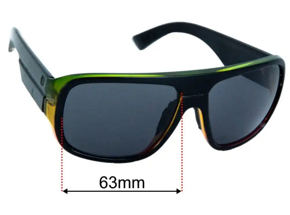 Sunglass Fix Replacement Lenses for Von Zipper Gatti - 63mm Wide Sunglass Fix Replacement Lenses for Von Zipper Gatti - 63mm Wide