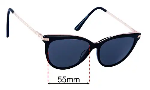 Sunglass Fix Replacement Lenses for Alex Perry AP Sun Rx 51 - 55mm Wide Alex Perry AP Sun Rx 51 Replacement Lenses 55mm wide