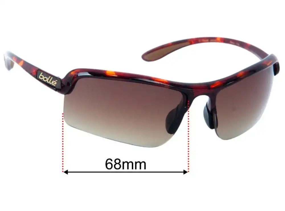 Sunglass Fix Replacement Lenses for Bolle Vitesse - 68mm Wide Sunglass Fix Replacement Lenses for Bolle Vitesse - 68mm Wide