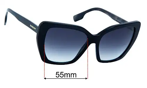 Sunglass Fix Replacement Lenses for Burberry B 4366 - 55mm Wide Burberry B 4366 Replacement Lenses 55mm wide