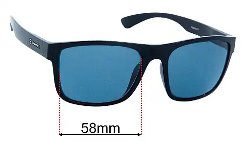 Sunglass Fix Replacement Lenses for Sunheist Cypress - 58mm Wide Sunheist Cypress Replacement Lenses 58mm wide