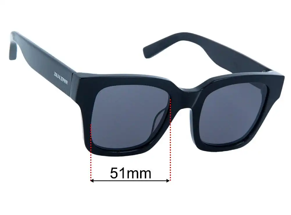 Sunglass Fix Replacement Lenses for Zulu & Zephyr Square - 51mm Wide Sunglass Fix Replacement Lenses for Zulu & Zephyr Square - 51mm Wide