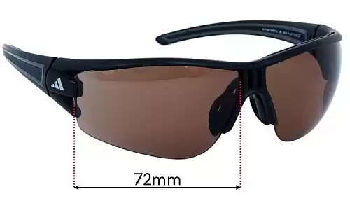 Sunglass Fix Replacement Lenses for Adidas A402 Evil Eye Halfrim L - 72mm Wide Adidas A402 Evil Eye Halfrim L Replacement Lenses 72mm wide