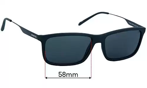 Sunglass Fix Replacement Lenses for Arnette Nosy AN4305 - 58mm Wide Arnette Nosy AN4305 Replacement Lenses 58mm wide