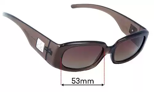 Sunglass Fix Replacement Lenses for Calvin Klein CK3043S - 53mm Wide Calvin Klein CK3043S Replacement Lenses 53mm wide