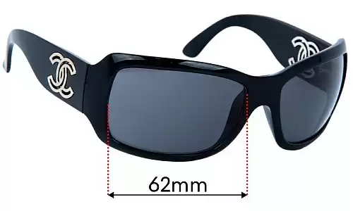 Sunglass Fix Replacement Lenses for Chanel 6018 - 62mm Wide Chanel 6018 Replacement Lenses 62mm wide