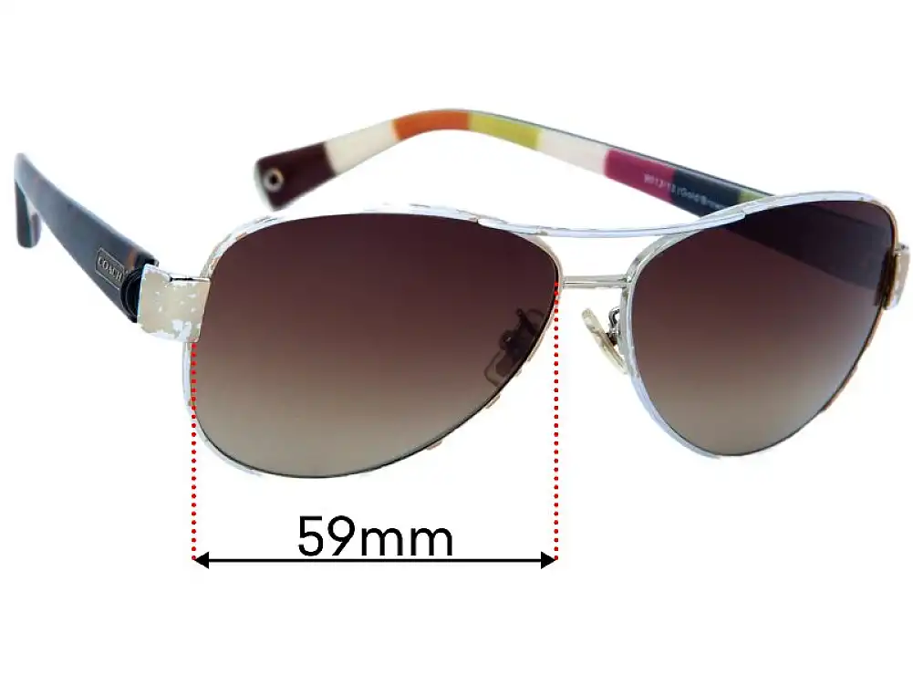 Sunglass Fix Replacement Lenses for Coach HC7003 Kristina - 59mm Wide Sunglass Fix Replacement Lenses for Coach HC7003 Kristina - 59mm Wide