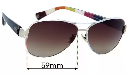 Sunglass Fix Replacement Lenses for Coach HC7003 Kristina - 59mm Wide Coach HC7003 Kristina Replacement Lenses 59mm wide