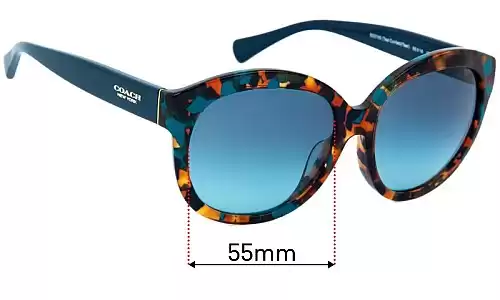 Sunglass Fix Replacement Lenses for Coach HC8159F - 55mm Wide Coach HC8159F Replacement Lenses 55mm wide
