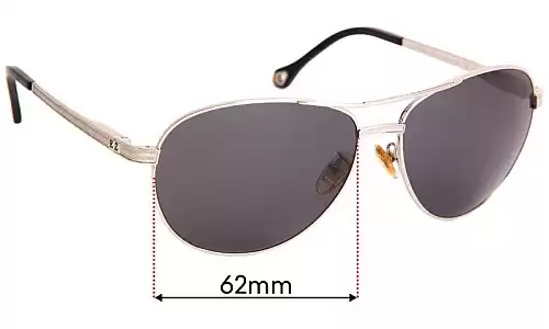 Sunglass Fix Replacement Lenses for Ermenegildo Zegna SZ 3282 - 62mm Wide Ermenegildo Zegna SZ 3282 Replacement Lenses 62mm wide