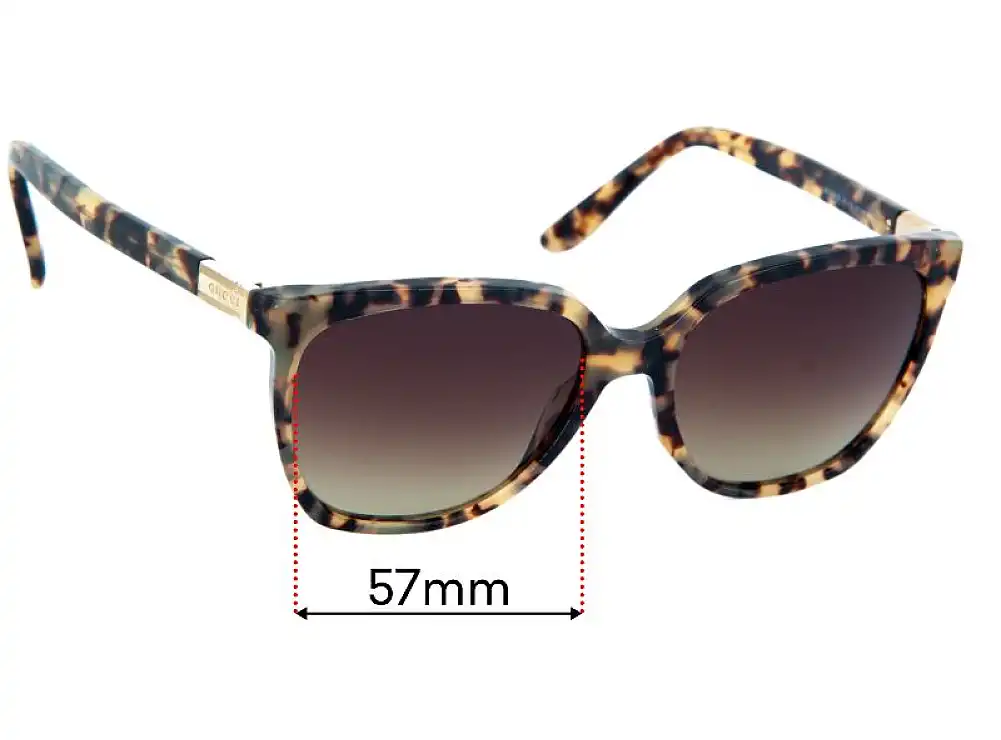 Sunglass Fix Replacement Lenses for Gucci GG3502/S - 57mm Wide Sunglass Fix Replacement Lenses for Gucci GG3502/S - 57mm Wide