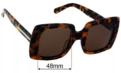 Sunglass Fix Replacement Lenses for Karen Walker Betsy - 48mm Wide Karen Walker Betsy Replacement Lenses 48mm wide