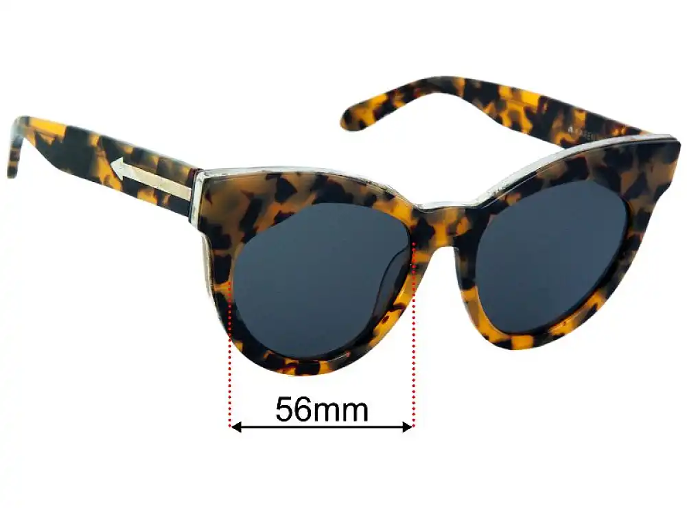 Sunglass Fix Replacement Lenses for Karen Walker Burst - 56mm Wide Sunglass Fix Replacement Lenses for Karen Walker Burst - 56mm Wide