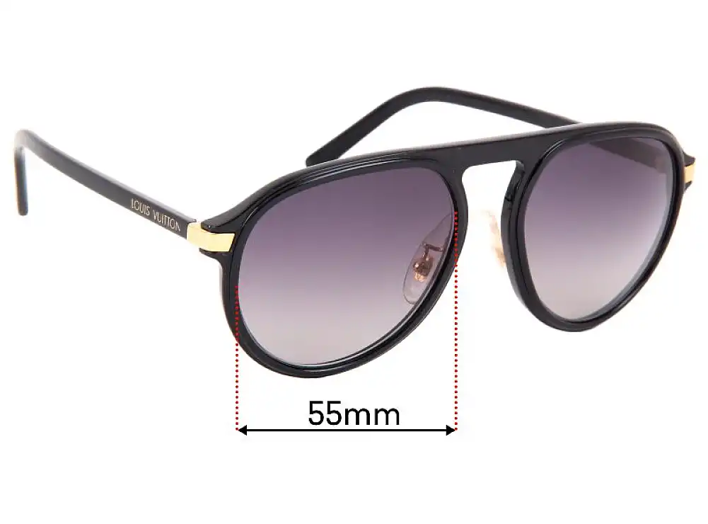 Sunglass Fix Replacement Lenses for Louis Vuitton Z1098U - 55mm Wide Sunglass Fix Replacement Lenses for Louis Vuitton Z1098U - 55mm Wide