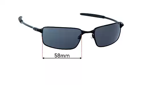 Sunglass Fix Replacement Lenses for Oakley Square Wire T - 58mm Wide Oakley Square Wire T Replacement Lenses 58mm wide