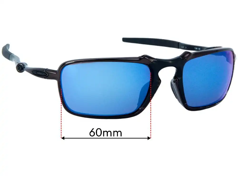 Sunglass Fix Replacement Lenses for Oakley X Metal Badman OO6020 - 60mm Wide Sunglass Fix Replacement Lenses for Oakley X Metal Badman OO6020 - 60mm Wide