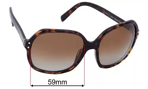 Sunglass Fix Replacement Lenses for Prada SPR 17M - 59mm Wide Prada SPR 17M Replacement Lenses 59mm wide