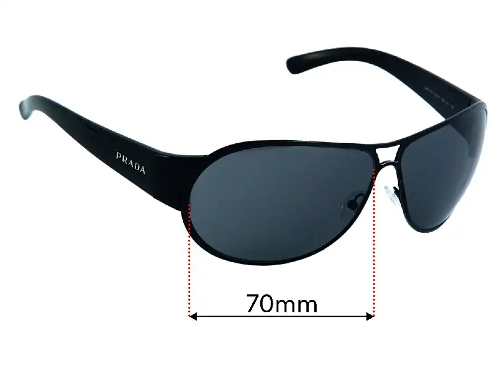 Sunglass Fix Replacement Lenses for Prada SPR57G - 70mm Wide Sunglass Fix Replacement Lenses for Prada SPR57G - 70mm Wide