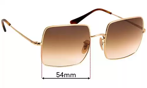 Sunglass Fix Replacement Lenses for Ray Ban RB1971 Square - 54mm Wide Ray Ban RB1971 Square Replacement Lenses 54mm wide