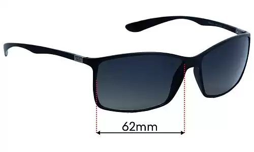 Sunglass Fix Replacement Lenses for Ray-Ban RB4179 Liteforce - 62mm Wide Ray-Ban RB4179 Liteforce Replacement Lenses 62mm wide