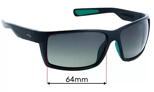 Sunglass Fix Replacement Lenses for Stingray Cobia - 64mm Wide Stingray Cobia Replacement Lenses 64mm wide
