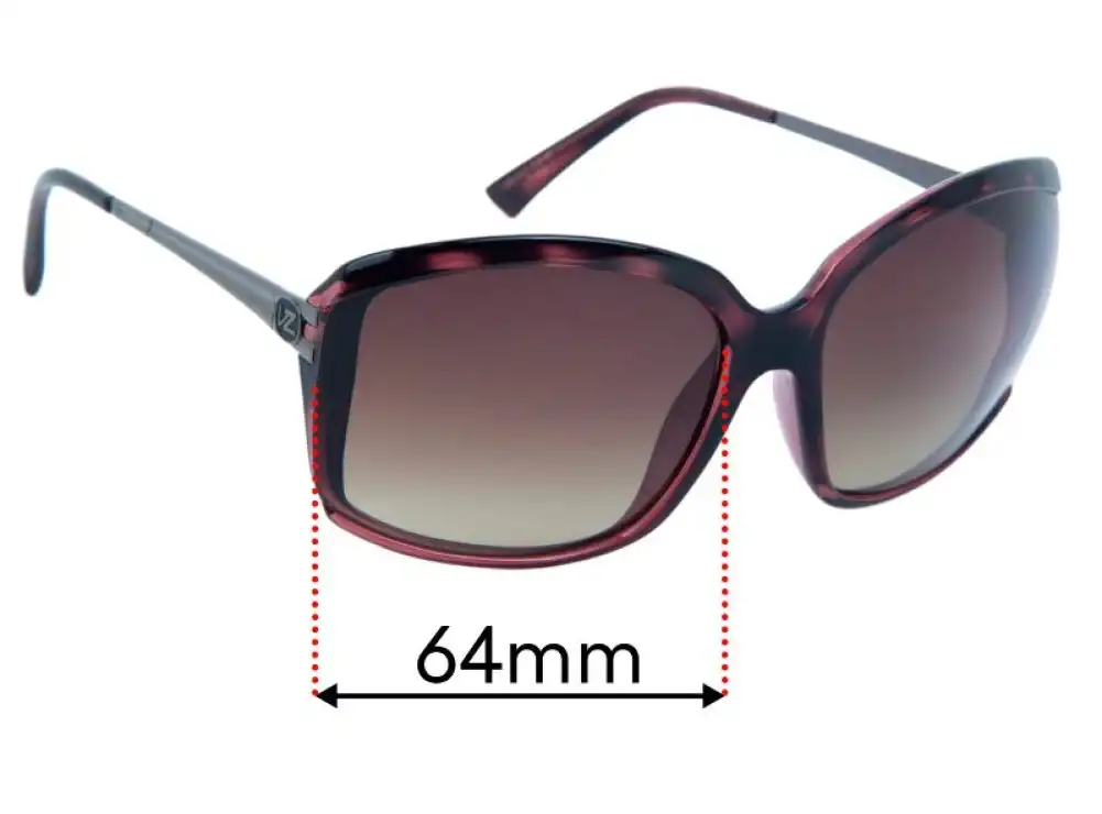Sunglass Fix Replacement Lenses for Von Zipper Kismet - 64mm Wide Sunglass Fix Replacement Lenses for Von Zipper Kismet - 64mm Wide