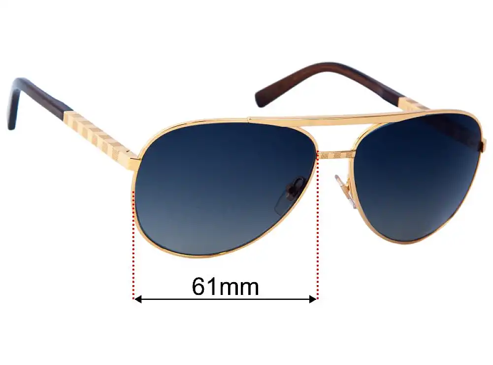 Sunglass Fix Replacement Lenses for Louis Vuitton Z0339U - 61mm Wide Sunglass Fix Replacement Lenses for Louis Vuitton Z0339U - 61mm Wide
