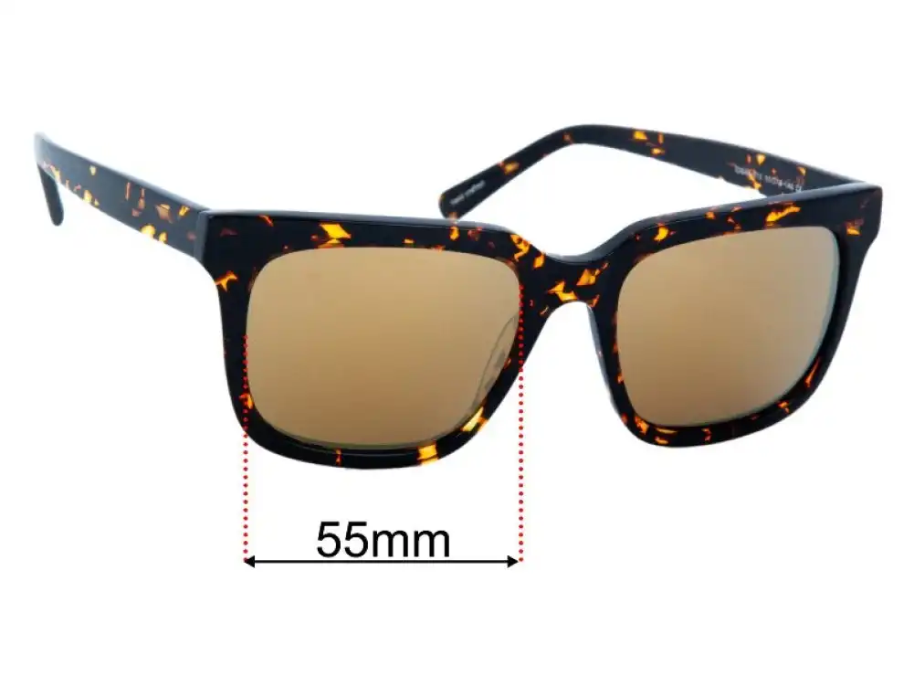 Sunglass Fix Replacement Lenses for Oscar Wylee Edgar - 55mm Wide Sunglass Fix Replacement Lenses for Oscar Wylee Edgar - 55mm Wide