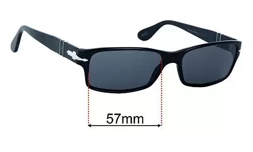 Sunglass Fix Replacement Lenses for Persol 2747-S - 57mm Wide Persol 2747-S Replacement Lenses 57mm wide