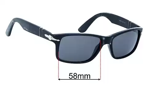 Sunglass Fix Replacement Lenses for Persol 3154-S - 58mm Wide Persol 3154-S Replacement Lenses 58mm wide