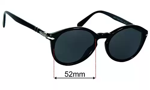 Sunglass Fix Replacement Lenses for Persol 3237-S - 52mm Wide Persol 3237-S Replacement Lenses 52mm wide
