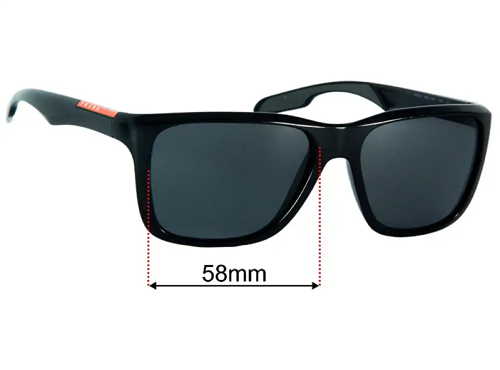 Sunglass Fix Replacement Lenses for Prada SPS04O - 58mm Wide Sunglass Fix Replacement Lenses for Prada SPS04O - 58mm Wide