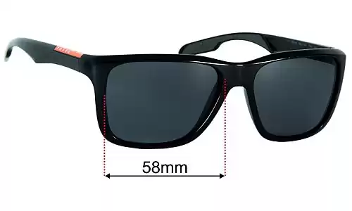 Sunglass Fix Replacement Lenses for Prada SPS04O - 58mm Wide Prada SPS04O Replacement Lenses 58mm wide