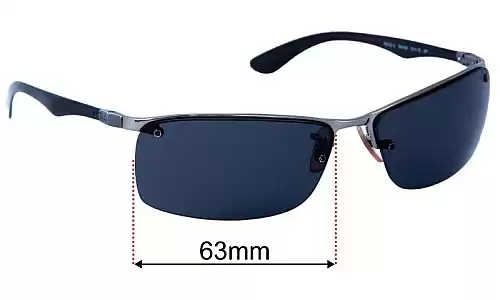 Sunglass Fix Replacement Lenses for Ray Ban RB8315 Tech - 63mm Wide Ray Ban RB8315 Tech Replacement Lenses 63mm wide