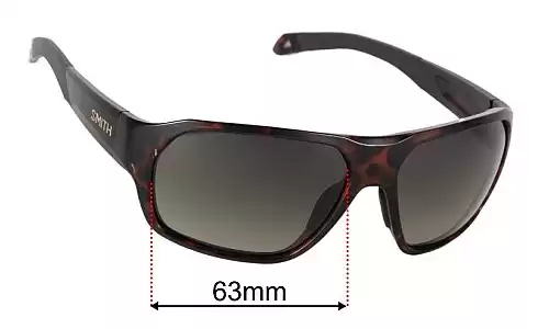 Sunglass Fix Replacement Lenses for Smith Deckboss - 63mm Wide Smith Deckboss Replacement Lenses 63mm wide