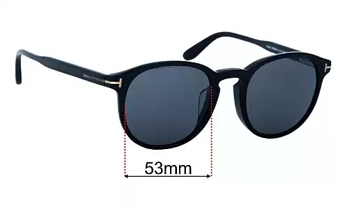 Sunglass Fix Replacement Lenses for Tom Ford Dante TF834-F - 53mm Wide Tom Ford Dante TF834-F Replacement Lenses 53mm wide