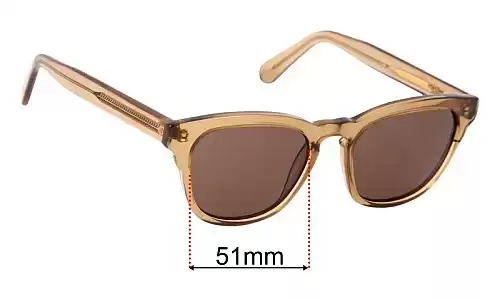 Sunglass Fix Replacement Lenses for Yancey Harlow - 51mm Wide Yancey Harlow Replacement Lenses 51mm wide