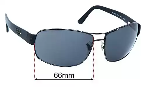 Sunglass Fix Replacement Lenses for Ray Ban RB3503L - 66mm Wide Ray Ban RB3503L Replacement Lenses 66mm wide