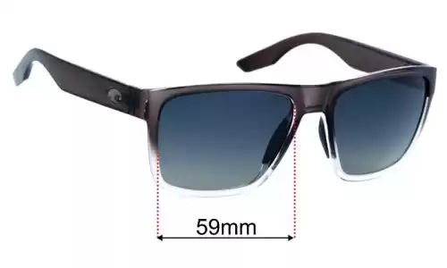 Replacement Lenses for Costa Del Mar Paunch XL 59mm Costa Del Mar Paunch XL Replacement Lenses 59mm wide