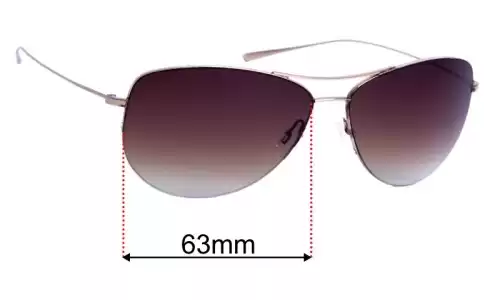 Sunglass Fix Replacement Lenses for Oliver Peoples OV1004-S Strummer - 63mm Wide Oliver Peoples OV1004-S Strummer Replacement Lenses 63mm wide