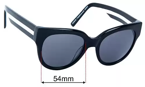 Sunglass Fix Replacement Lenses for Carla Zampatti Sun Rx 09 - 54mm Wide Carla Zampatti Sun Rx 09 Replacement Lenses 54mm wide