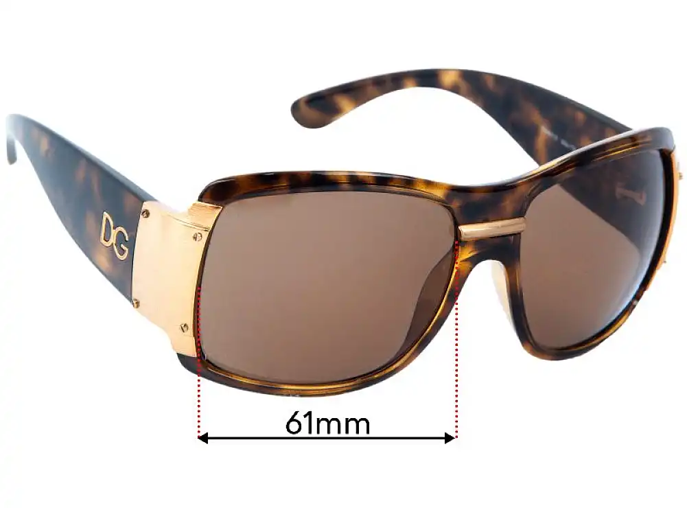 Sunglass Fix Replacement Lenses for Dolce & Gabbana DG6013 - 61mm Wide Sunglass Fix Replacement Lenses for Dolce & Gabbana DG6013 - 61mm Wide