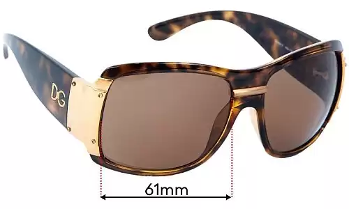 Sunglass Fix Replacement Lenses for Dolce & Gabbana DG6013 - 61mm Wide Dolce & Gabbana DG6013 Replacement Lenses 61mm wide