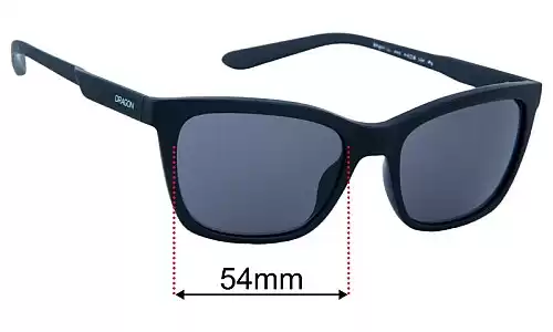 Sunglass Fix Replacement Lenses for Dragon Bayou - 54mm Wide Dragon Bayou Replacement Lenses 54mm wide
